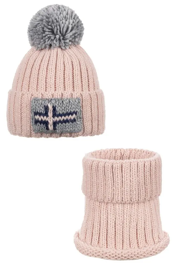 Ander Volnena kapa in šal Ander OSLO - roza