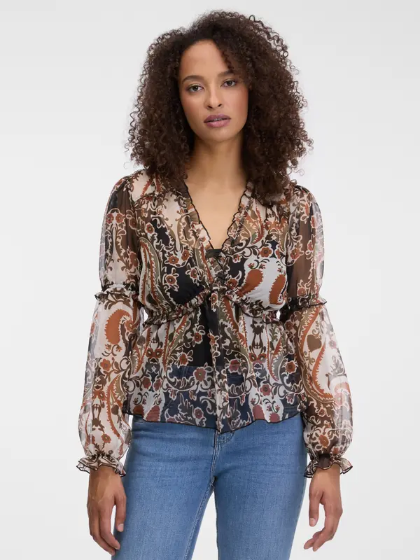 Orsay Vzorčana bluza z dolgimi rokavi