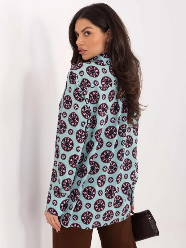 LAKERTA Vzorčasta majica v barvi mete