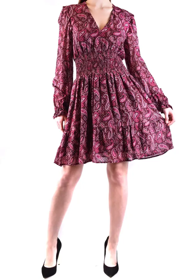 Twinset Vzorčasta obleka z dolgimi rokavi