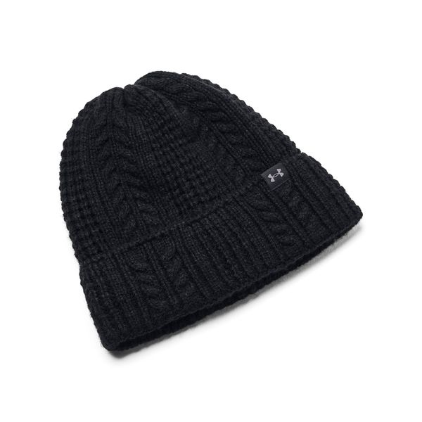 Under Armour W Halftime Cable Knit Beanie-BLK