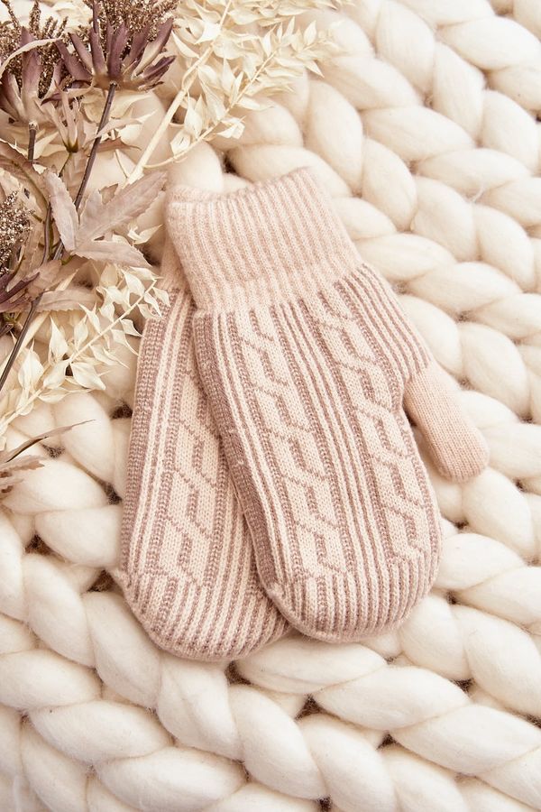 Kesi Warm women's one-finger gloves, beige