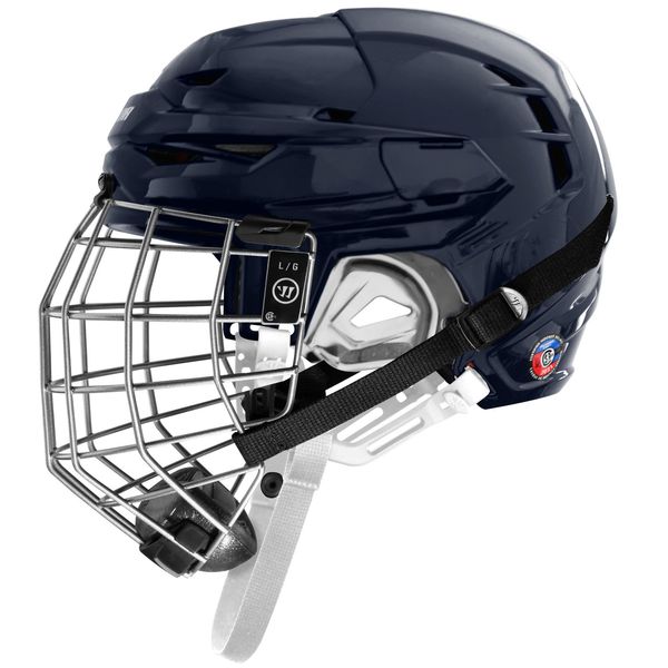 Warrior Warrior Covert CF 100 Senior Navy Hockey Helmet Combo, Senior