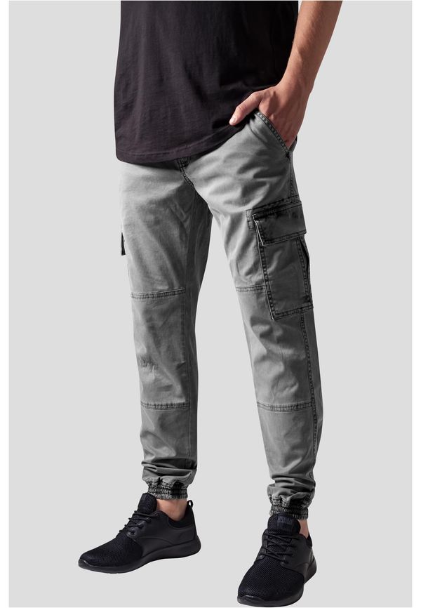 Urban Classics Washed Cargo Twill Jogging Pants Grey