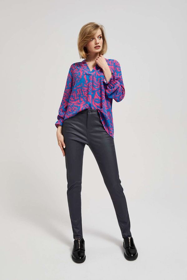 Moodo Waxed skinny pants