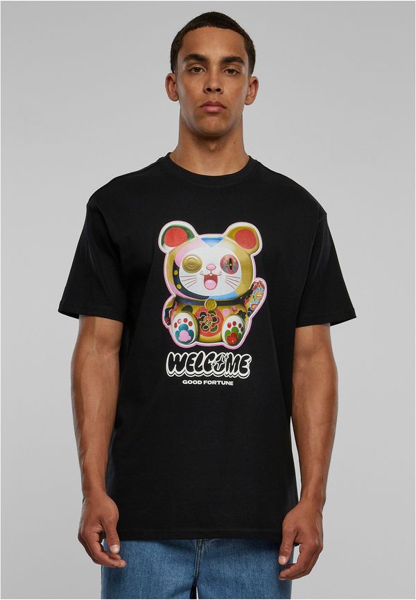 Mister Tee Welcome Cat Heavy Oversize Tee black