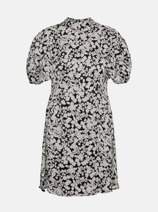 Vero Moda White and black floral dress with balloon sleeves VERO MODA Lydia - Women