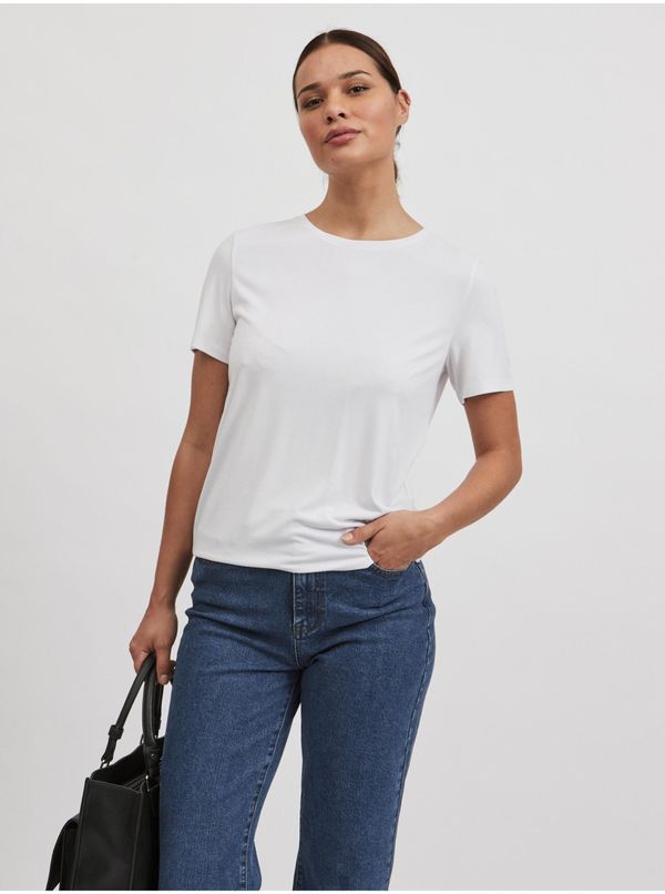 Vila White basic T-shirt VILA Modala - Women