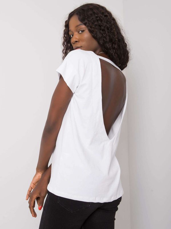 Fashionhunters White blouse with back neckline