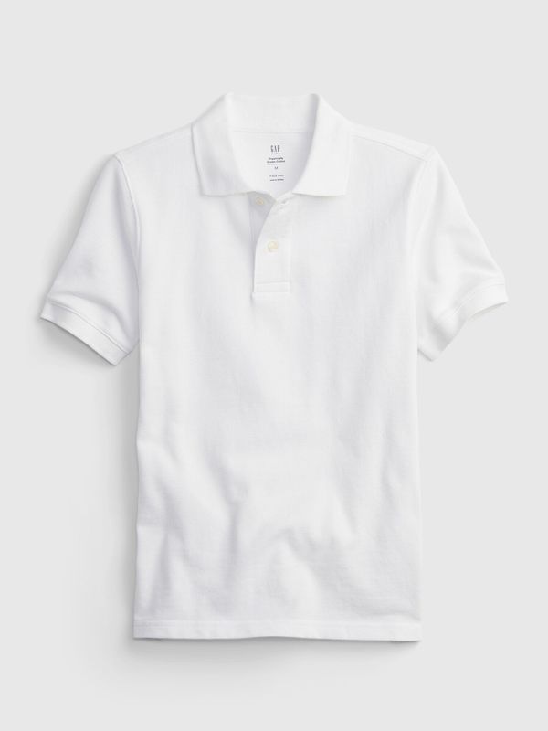 GAP White Boys' Kids Polo Shirt Organic Catton GAP