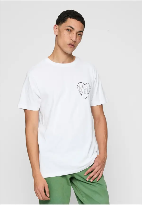 Mister Tee White Burning Hearts T-Shirt