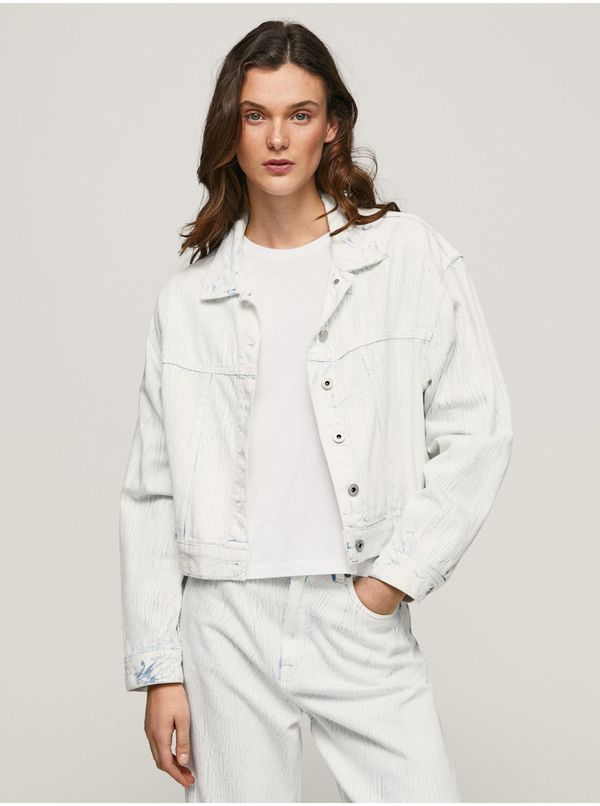 Pepe Jeans White Denim Jacket Pepe Jeans - Ladies