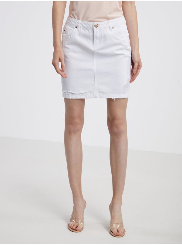 CAMAIEU White Denim Skirt CAMAIEU - Ladies