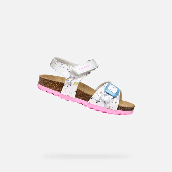 GEOX White Girls Sandals Geox Chalki - Girls