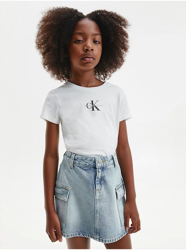 Calvin Klein White girls' T-shirt Calvin Klein Jeans - Girls