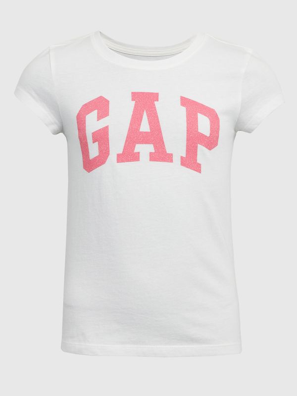 GAP White girls' T-shirt with GAP logo