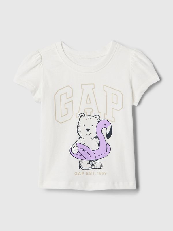 GAP White girls' T-shirt with GAP print Brannan