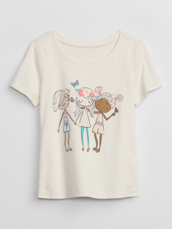 GAP White girls' T-shirt with GAP print