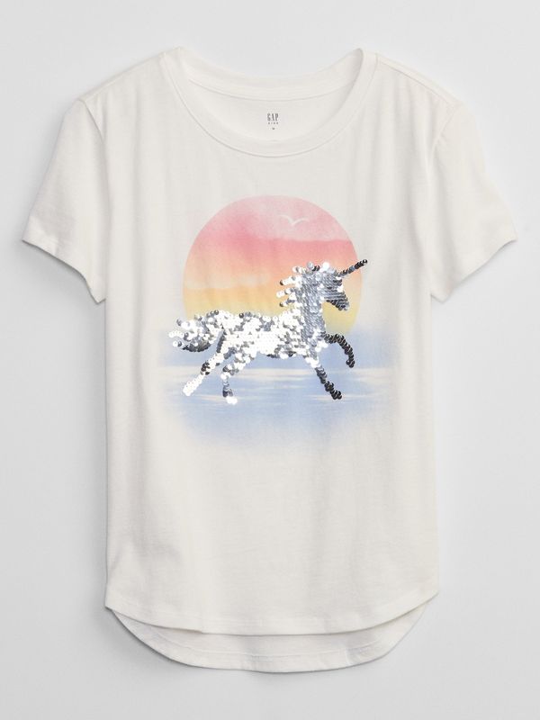 GAP White girl's T-shirt with GAP print