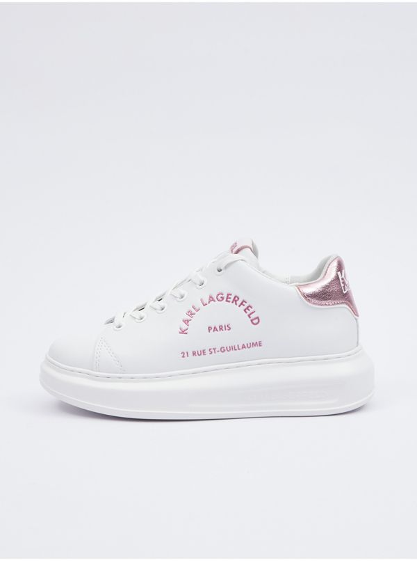Karl Lagerfeld White leather women's sneakers KARL LAGERFELD - Women's