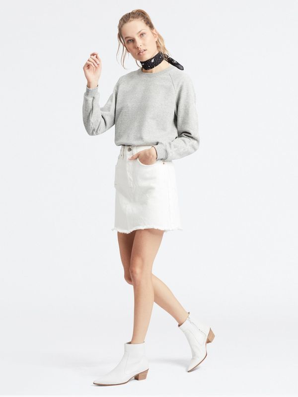 Levi's® White Levi's® Deconstructed Iconic Boyfriend Denim Skirt
