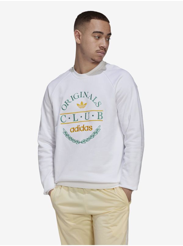 Adidas White Man Sweatshirt adidas Originals Club - Men