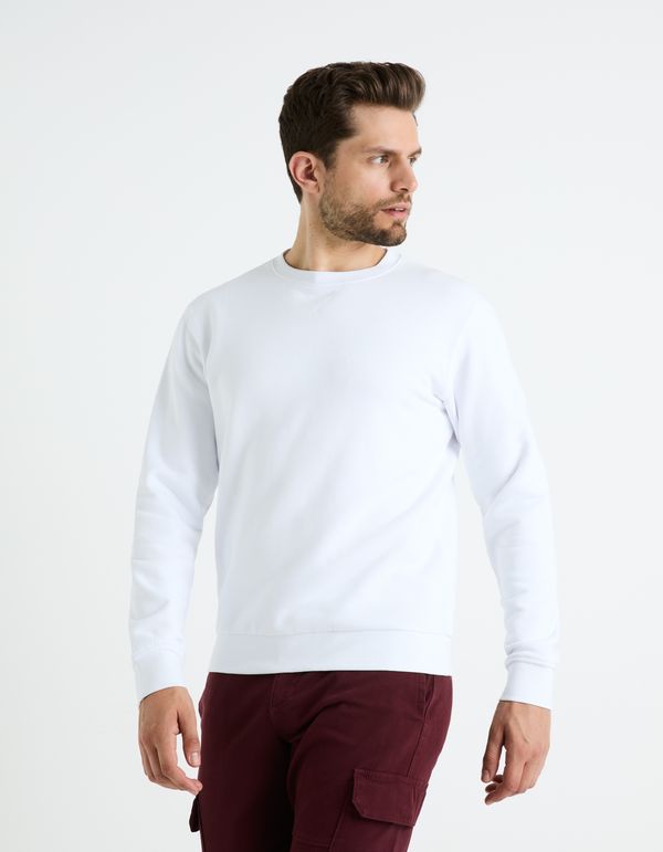 Celio White men's basic sweatshirt Celio Feseven