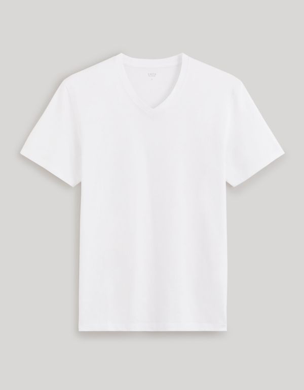 Celio White men's basic T-shirt Celio Debasev