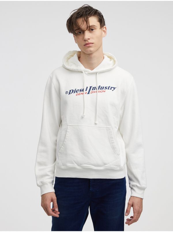 Diesel White Men's Diesel Hoodie - Men's