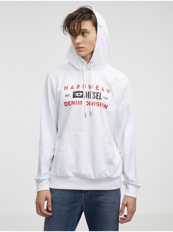 Diesel White Men's Diesel Hoodie - Men's