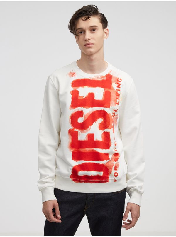 Diesel White Men's Diesel Sweatshirt - Men's