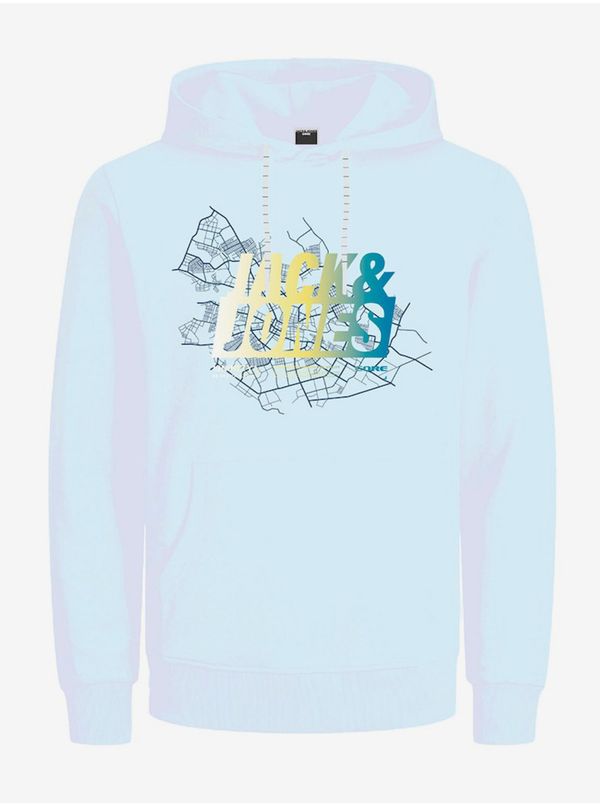 Jack & Jones White Men's Hoodie Jack & Jones Map - Men