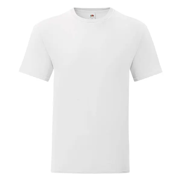 Fruit of the Loom White men's Iconic combed cotton t-shirt with Fruit of the Loom sleeve