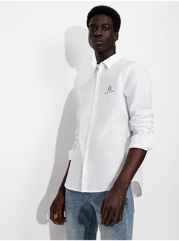 Armani White Mens Shirt Armani Exchange - Men