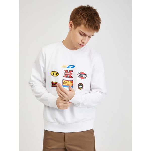 Diesel White Men's Sweatshirt Diesel - Men