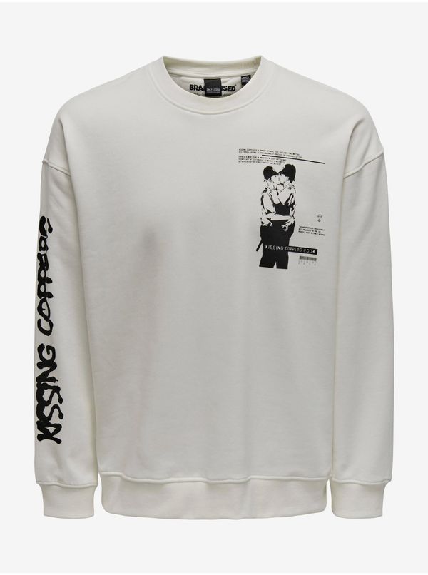 Only White men's sweatshirt ONLY & SONS Banksy - Men