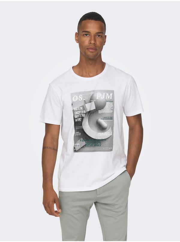 Only White Men's T-Shirt ONLY & SONS Todd - Men