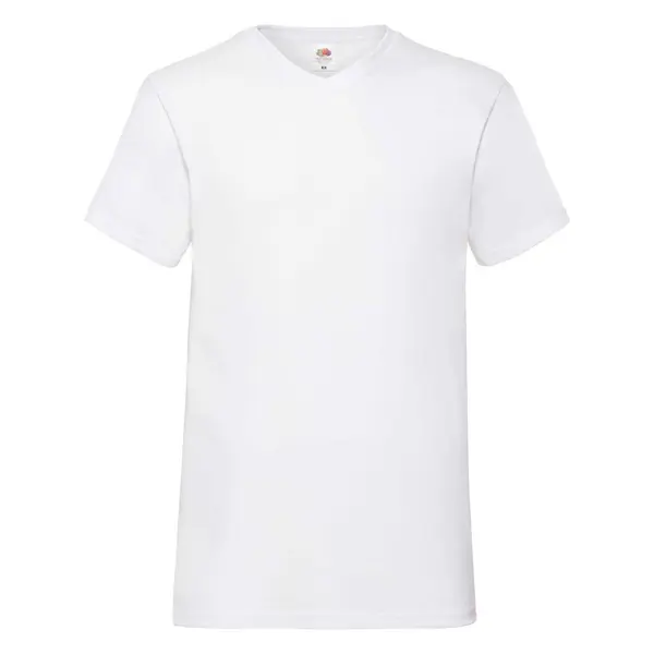 Fruit of the Loom White Men's T-Shirt Valueweight V-Neck Fruit of the Loom