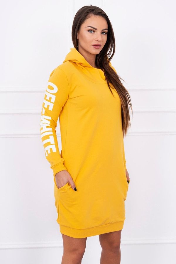 Kesi White mustard dress