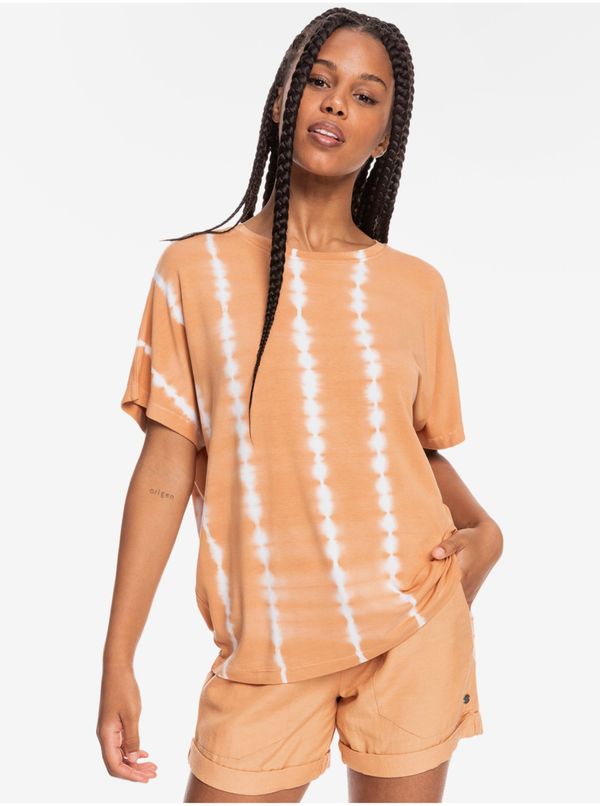 Roxy White-Orange Women's Patterned T-Shirt Roxy - Women