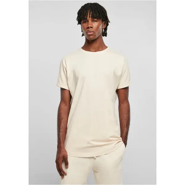 Urban Classics White sand T-shirt with a long shape