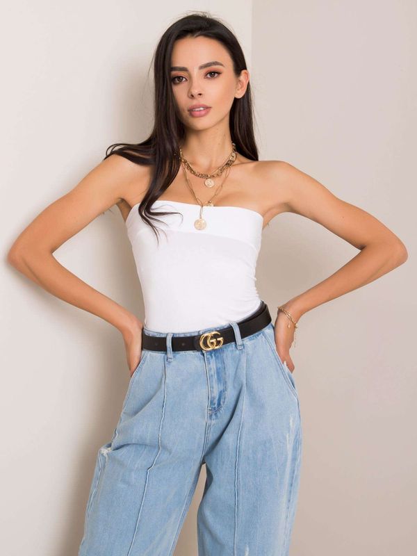 Fashionhunters White strapless top