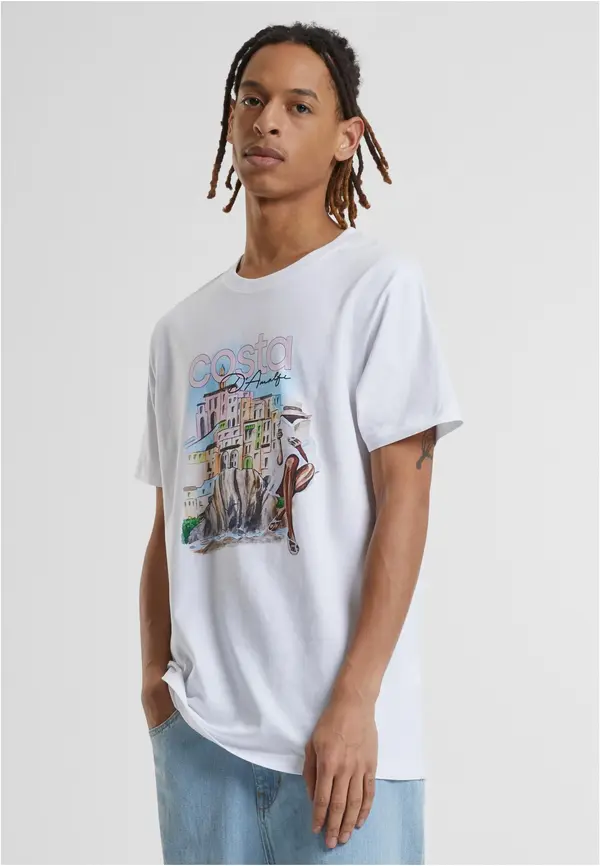 Mister Tee White T-shirt Costa D' Amalfi