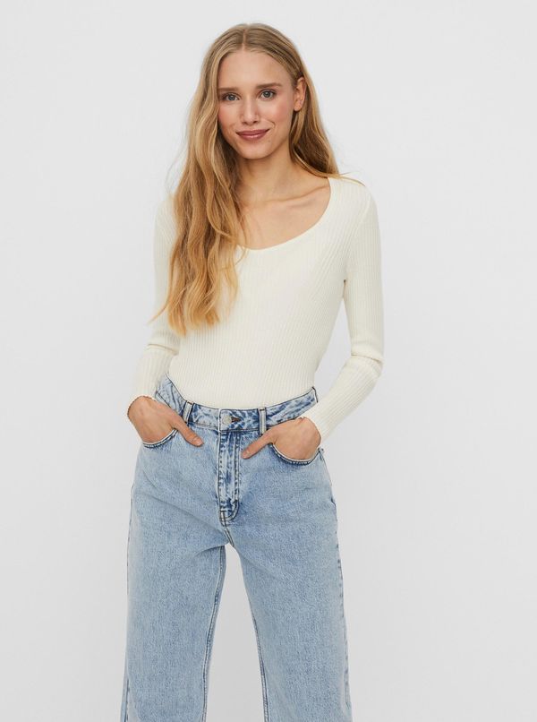 Vero Moda White T-shirt VERO MODA-Willow - Women