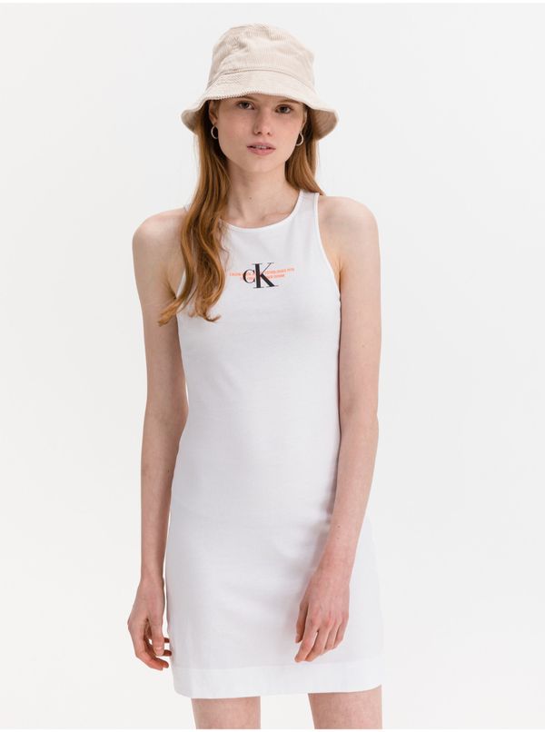 Calvin Klein White Women Dress Urban Logo Calvin Klein Jeans - Women