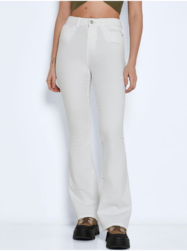 Noisy May White Women Flared Jeans Noisy May Sallie - Women