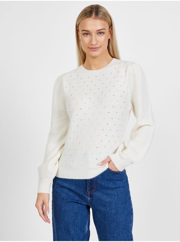 Liu Jo White Women Patterned Sweater with Balloon Sleeves Liu Jo - Women