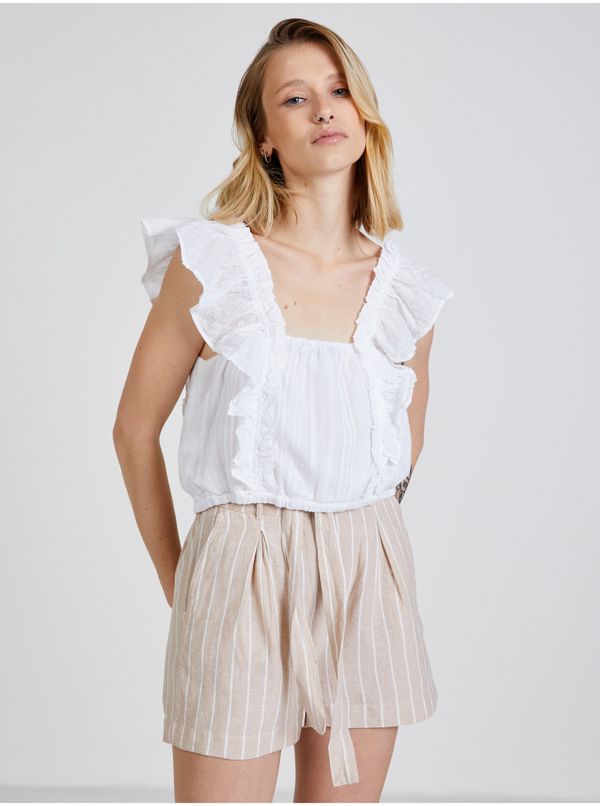 TALLY WEiJL White Women's Blouse with Ruffles TALLY WEiJL - Ladies