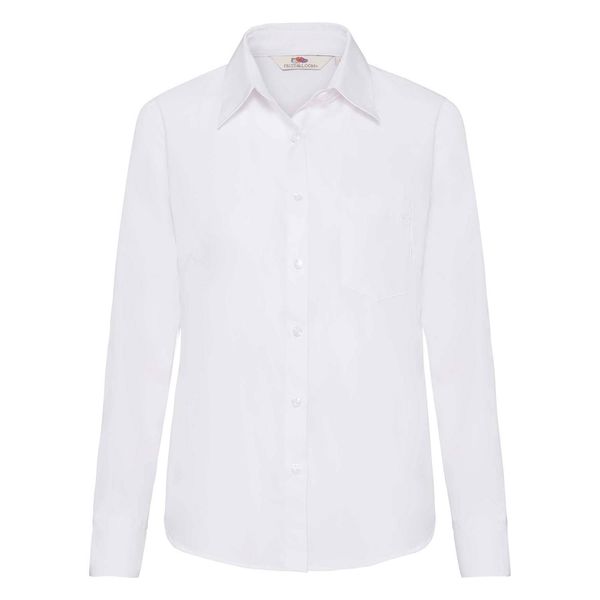 Fruit of the Loom White women's classic poplin shirt Fruit Of The Loom