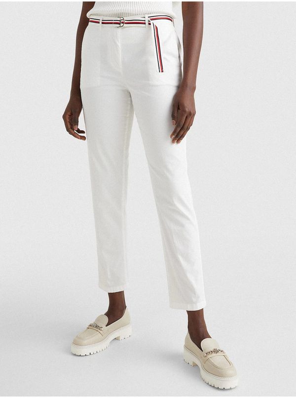 Tommy Hilfiger White Women's Cropped Chino Pants Tommy Hilfiger - Women